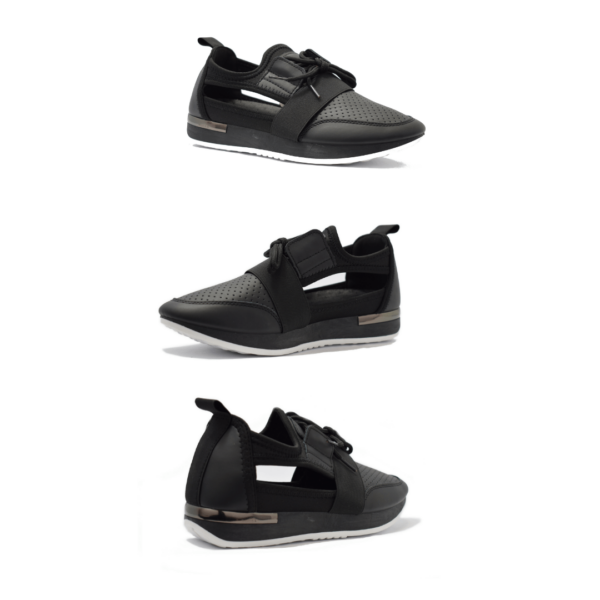 CUT OUT SNEAKERS BLACK