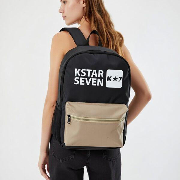 KLEVAS K7 PORTUGAL SCHOOL BAG/ BACKPACK BLACK TOBACCO